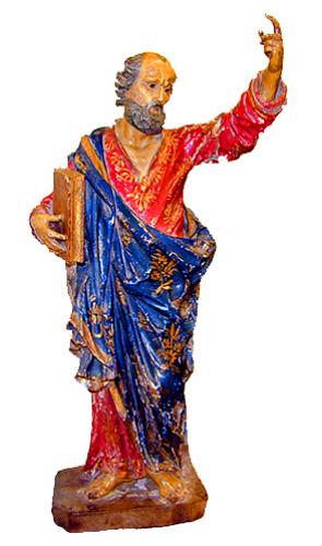 An Exquisite 16th Century Polychrome Carved Statue of Saint Paul No. 1628 An Exquisite 16th Century Polychrome Carved Statue of Saint Paul No. 1628