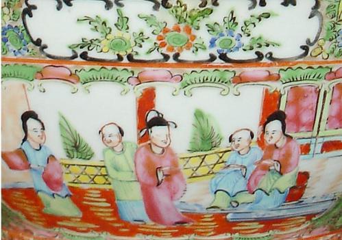 A 19th Century Famille Rose Chinese Porcelain Vase and Bowl No. 58 A 19th Century Famille Rose Chinese Porcelain Vase and Bowl No. 58