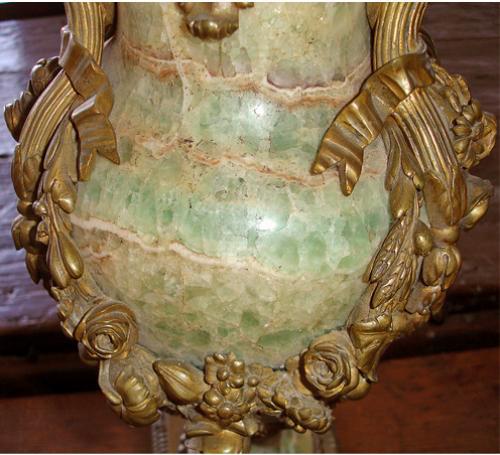 A Striking 19th Century Onyx and Orlmolu Urn No. 3552 A Striking 19th Century Onyx and Orlmolu Urn No. 3552