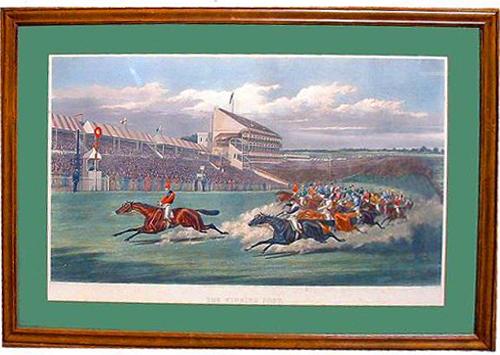 A 19th Century English Print of The Winning Post No. 2370 A 19th Century English Print of The Winning Post No. 2370