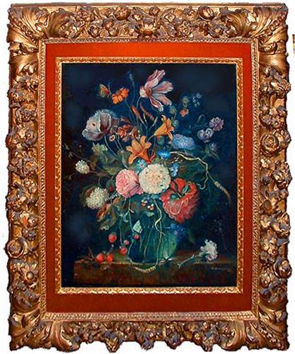 An 18th Century Oil on Canvas Floral Still Life No. 2368 An 18th Century Oil on Canvas Floral Still Life No. 2368