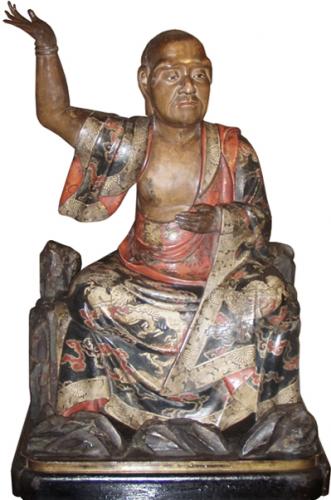 An 18th Century Polychromed Carved Wood Preaching Buddha No. 3775 An 18th Century Polychromed Carved Wood Preaching Buddha No. 3775
