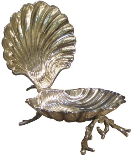 A 19th Century English Sterling Silver Clam-Shaped Sweets Dish No. 3816 A 19th Century English Sterling Silver Clam-Shaped Sweets Dish No. 3816