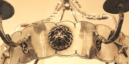A Remarkable 17th Century Solid Sterling Silver (91.6% pure) Spanish Chandelier No. 3889 A Remarkable 17th Century Solid Sterling Silver (91.6% pure) Spanish Chandelier No. 3889