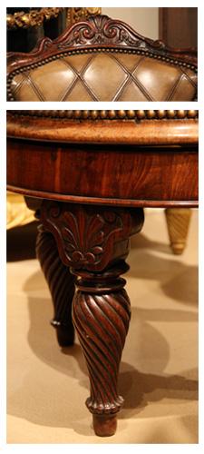 An Extremely Rare 19th Century Neapolitan Revolving Walnut Desk Chair No. 2440 An Extremely Rare 19th Century Neapolitan Revolving Walnut Desk Chair No. 2440