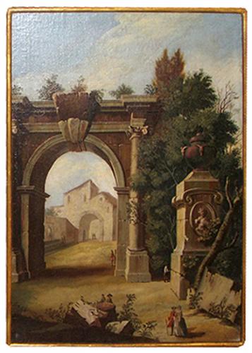 An 18th Century “Capriccio” Landscape Oil Painting No. 3864 An 18th Century “Capriccio” Landscape Oil Painting No. 3864