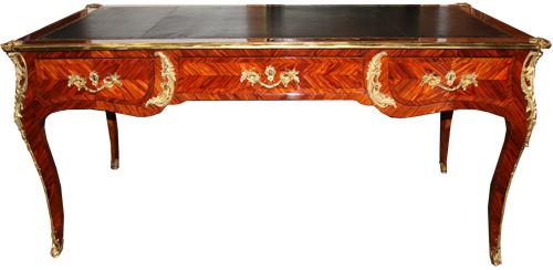 A Sophisticated 18th Century French Louis XV Kingwood and Ormolu Bureau Plat Desk No. 4287 A Sophisticated 18th Century French Louis XV Kingwood and Ormolu Bureau Plat Desk No. 4287