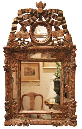 A Distinctive and Diminutive 18th Century Régence Mirror No. 2222 A Distinctive and Diminutive 18th Century Régence Mirror No. 2222