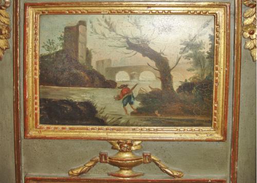 A Rare Diminutive 18th Century Trumeau No. 2108 A Rare Diminutive 18th Century Trumeau No. 2108