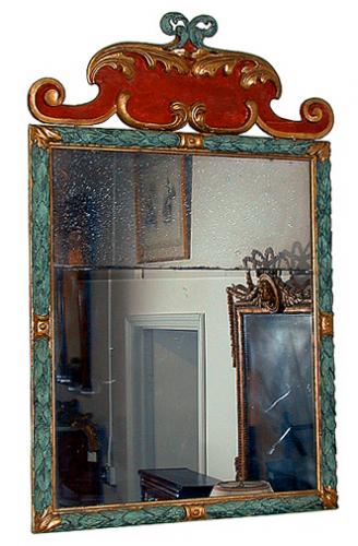 An Exquisite 18th Century Italian Polychrome & Gilt Mirror No. 970 An Exquisite 18th Century Italian Polychrome & Gilt Mirror No. 970
