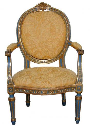A Set of Six 18th Century Italian Louis XVI Fauteuils No. 1418 A Set of Six 18th Century Italian Louis XVI Fauteuils No. 1418