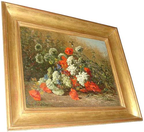 A 19th Century Oil on Canvas Floral Still Life painting No. 3140