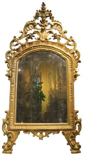 An 18th Century Italian Giltwood Piedmont Mirror No. 4032