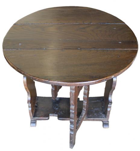 A 17th Century Florentine Walnut Drop Leaf Table No. 4197