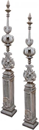 An Unusual Pair of 18th Century French Finial Architectural Elements No. 4328