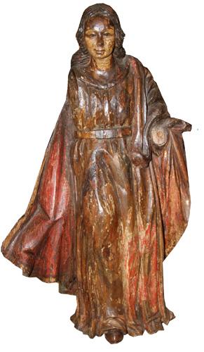 An Italian 18th Century Polychrome Statue of a Saint No. 4395