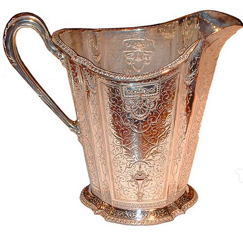 A 19th Century English Silver-Plated Water Pitcher No. 2491