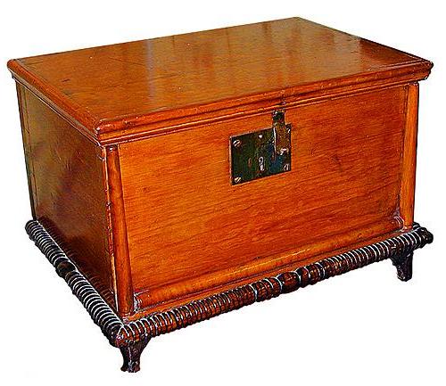 A 19th Century American Cherry Wood Bible Box No. 422