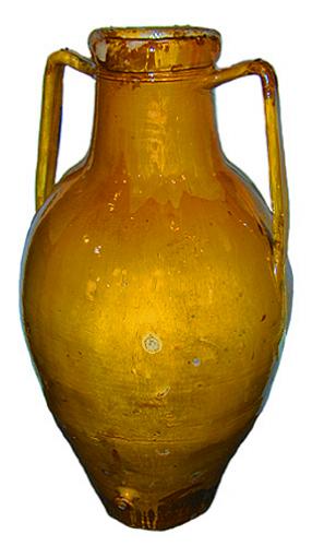 A Large Scale Italian Olive Oil Earthenware Amphora No. 1699