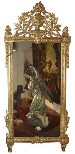 A Fine 18th Century French Louis XVI Giltwood Mirror No. 12