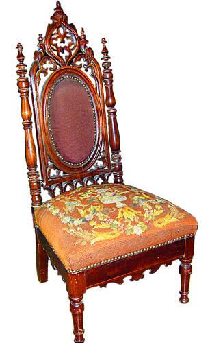 A 19th Century Anglo Indian Walnut and Caned Slipper Chair No. 861