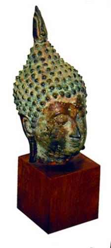 A Bronze Thai Buddha Head No. 243