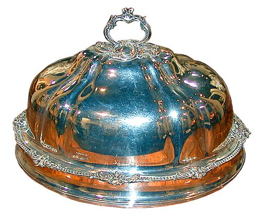 A 19th Century English Oval Silver-Plated Meat Dish Cover No. 1114