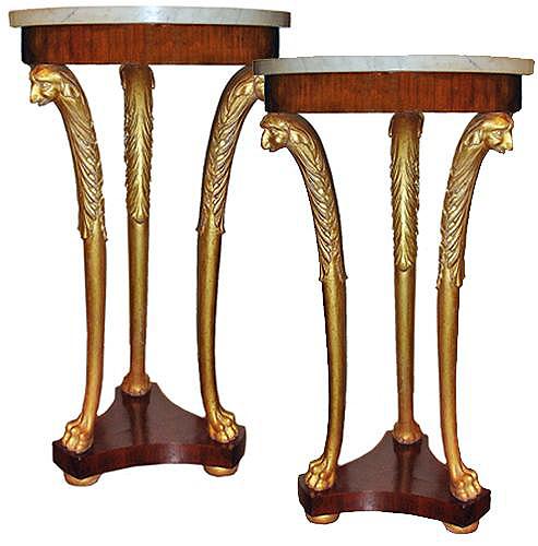 A Pair of 18th Century Marble-Topped Gueridons No. 3424