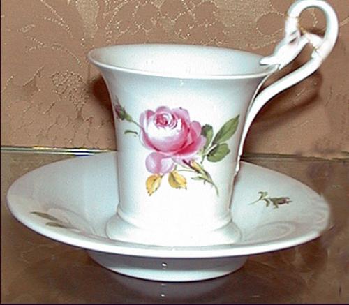 An English Meissen Cup and Saucer No. 873