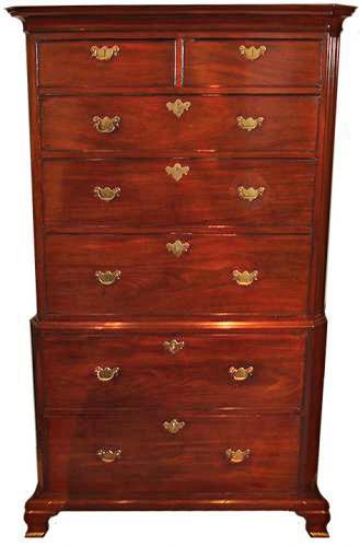 A Late 18th Century English Mahogany Tallboy Chest on Chest No. 3515