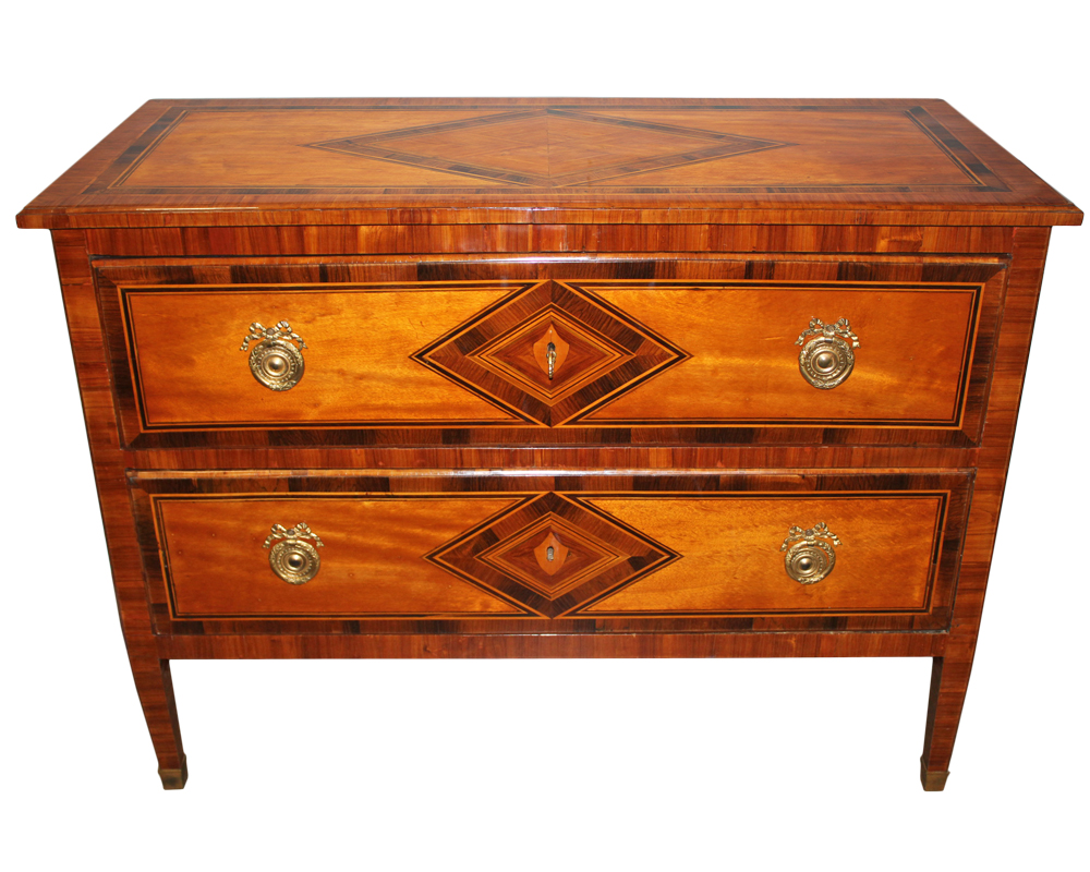 A Late 18th Century Italian Transitional Directoire/Empire Parquetry Commode No. 2856