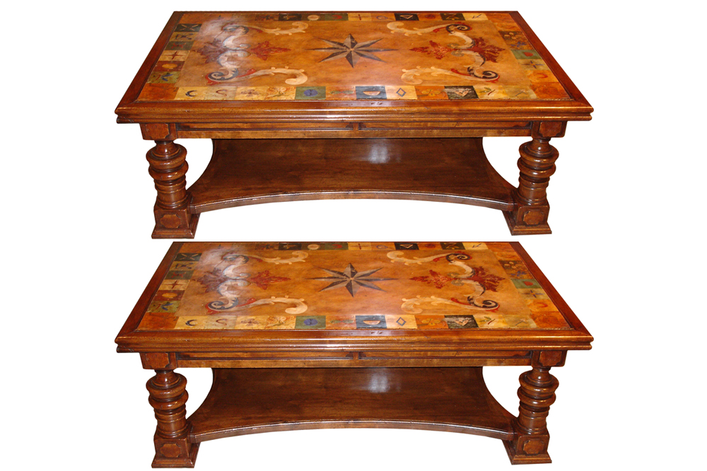 A Pair of Italian Scagliola Coffee Tables No. 3332