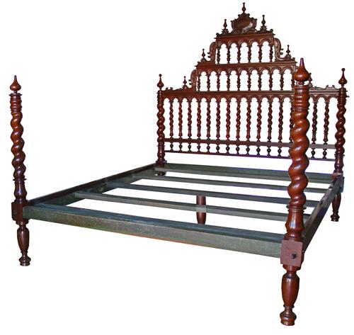 A Magnificent 18th Century King Sized Portuguese Rosewood Bed No. 4280