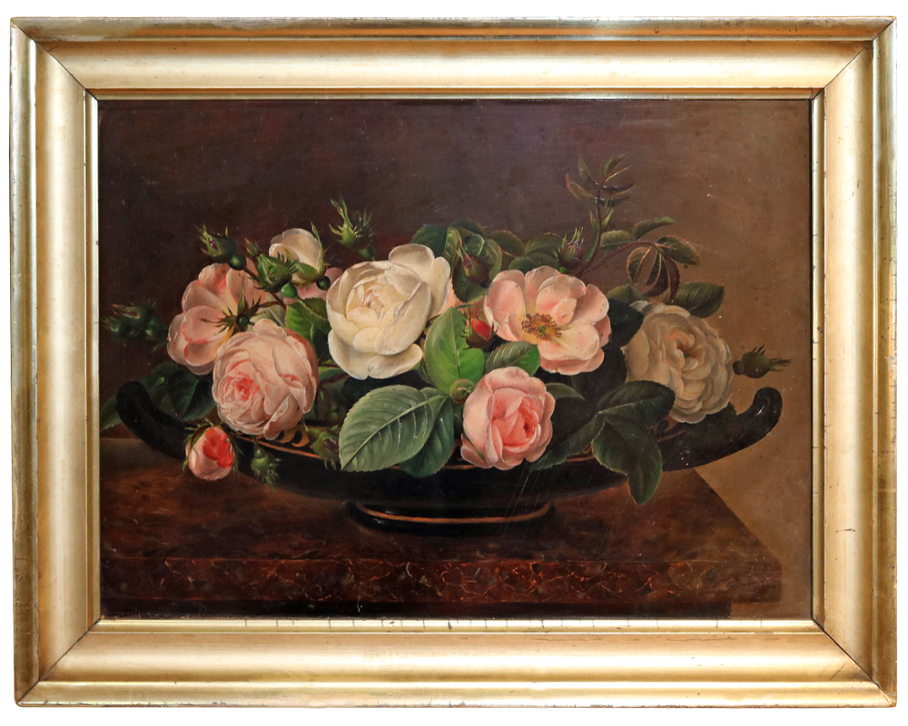 An 18th Century Dutch Still Life Painting of Roses No. 3391