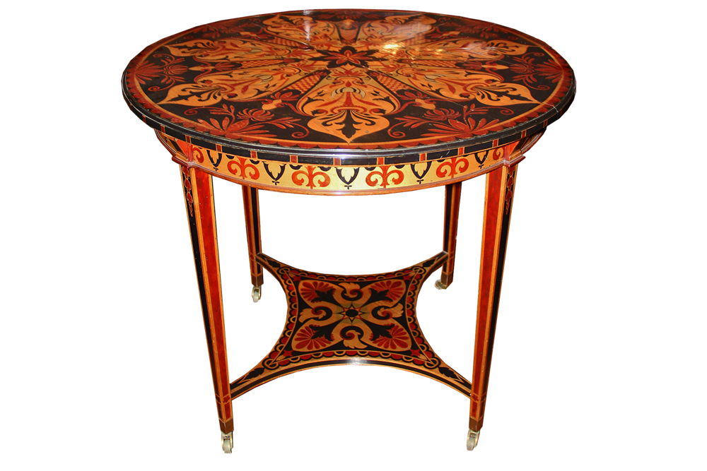 A 19th Century Sicilian Polychrome Gueridon Side Table No. 4130