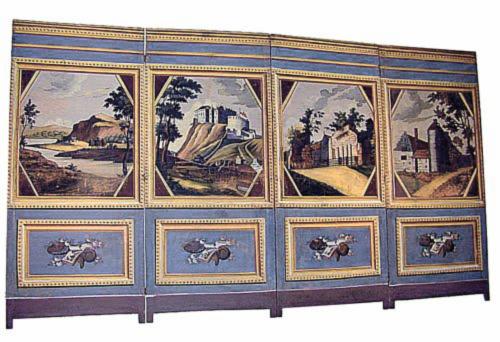 An 18th Century Italian Four Panel Painted Screen No. 118