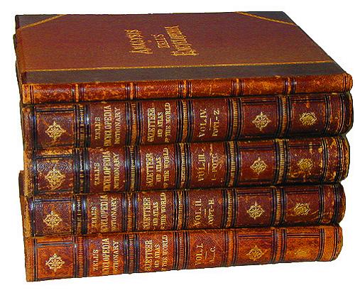 A Complete 19th Century Leather Bound Set of Zell's Encyclopedia No. 2256