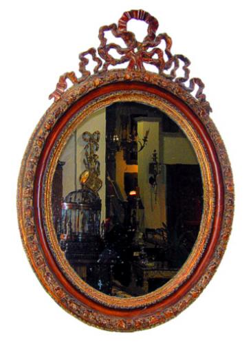 A 19th Century Italian Oval Giltwood Mirror No. 1138