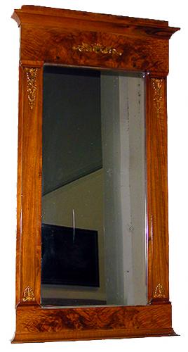 A Fine 19th Century French Ormolu Mounted Mahogany Charles X Trumeau Mirror No. 393