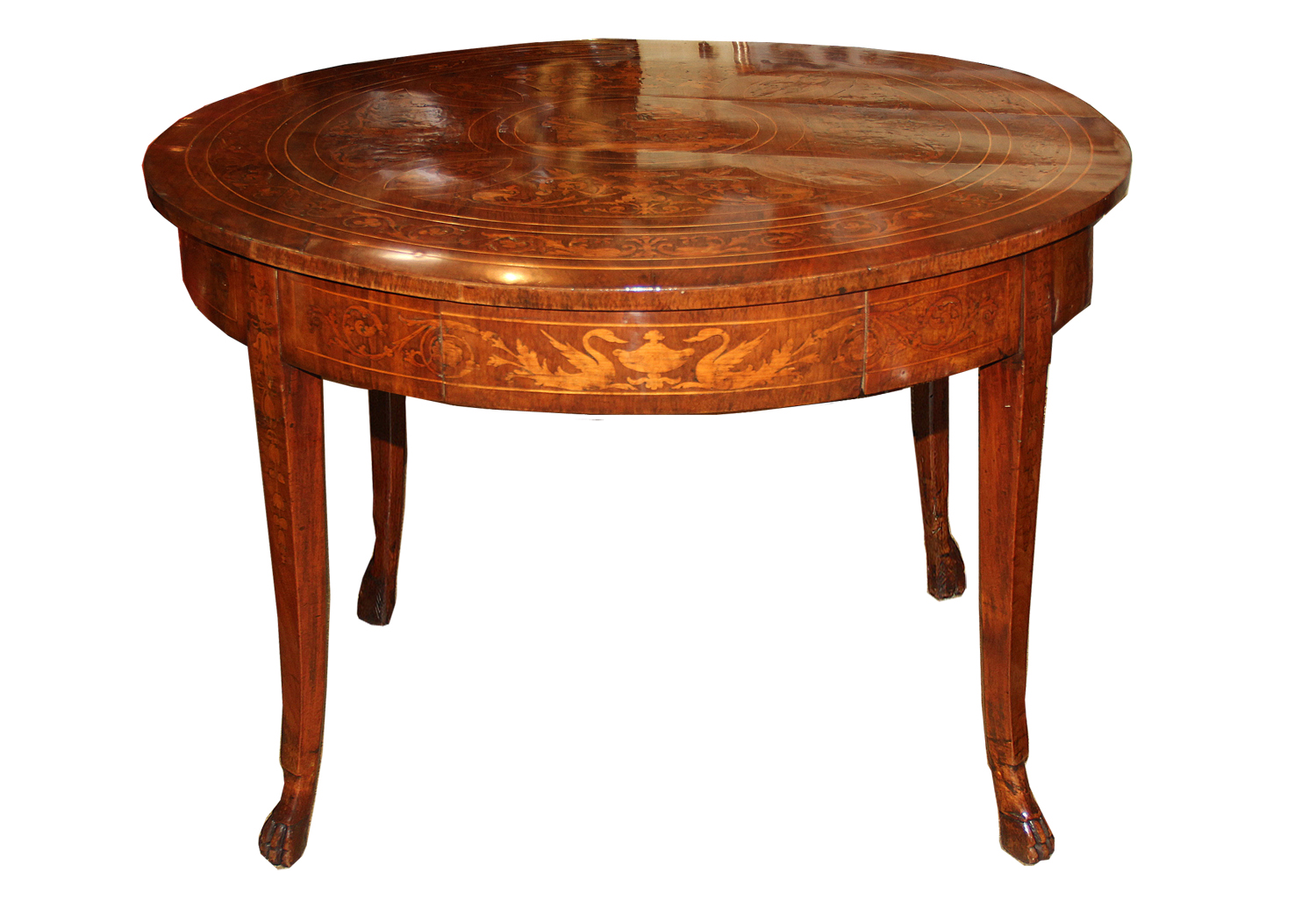 An 18th Century Milanese Marquetry Center Table No. 4526