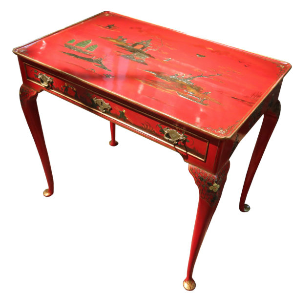 A Unique Queen Anne Chinoiserie Red Lacquer No.4791