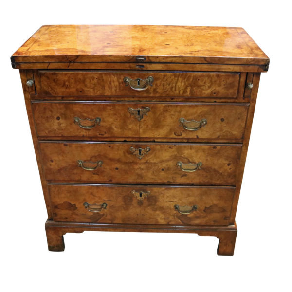 An 18th Century Burl Walnut Four-Drawer Bachelor's Chest No.4797